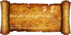 Horváth Ezékiel névjegykártya